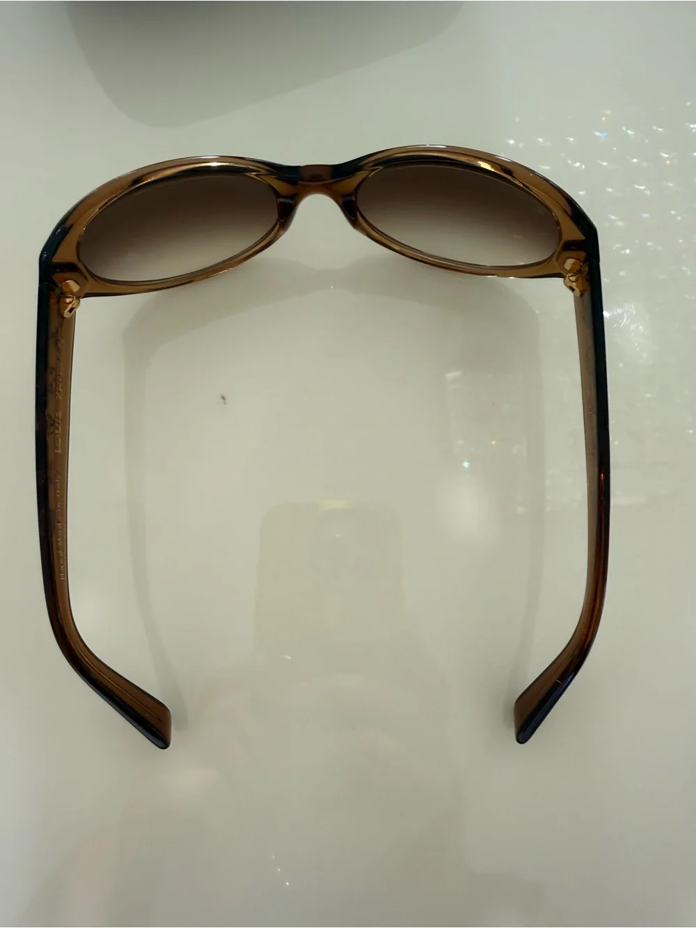 Louis Vuitton Amber Brown Round Sunglasses monogram